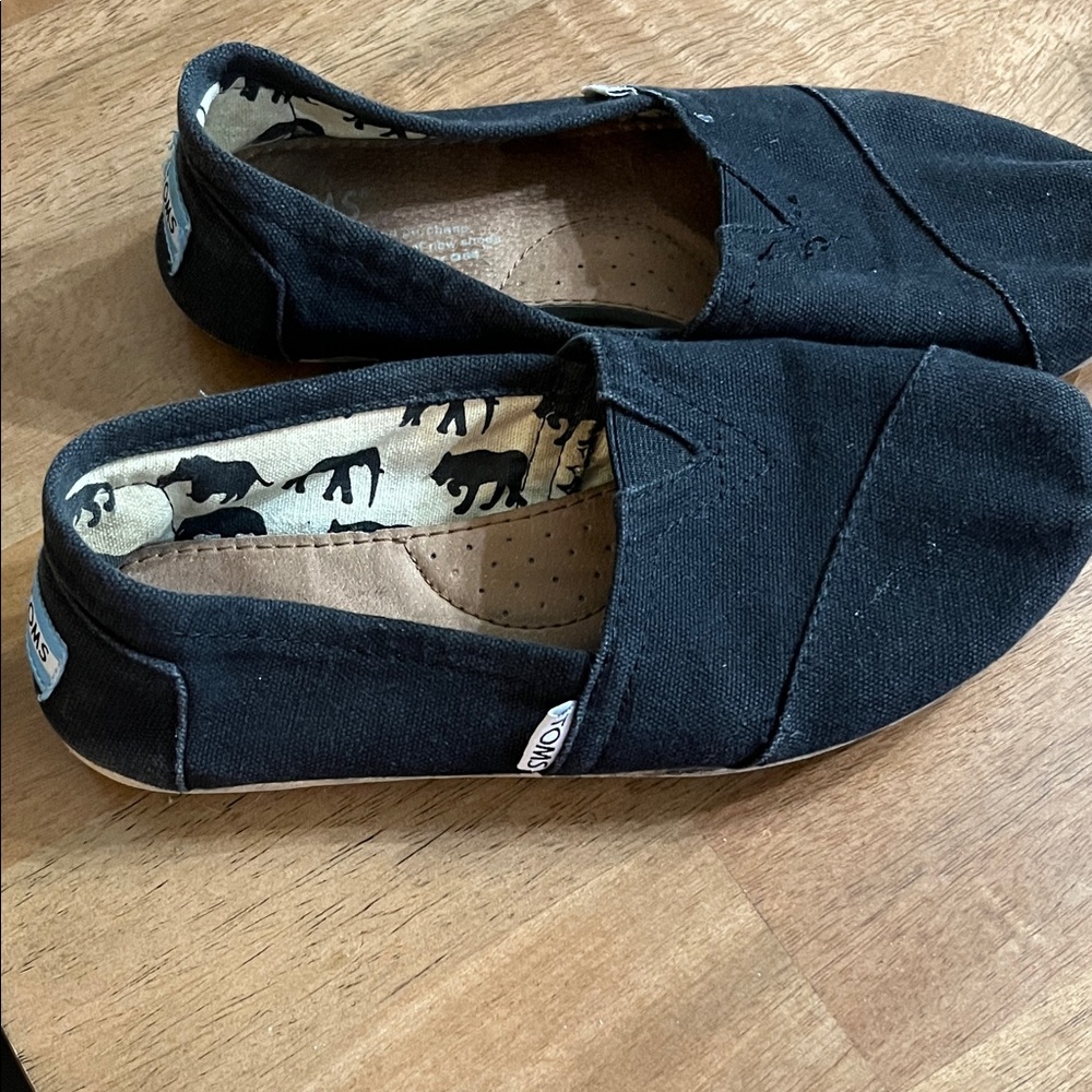 TOMS dark Canvas Slip-On Loafers